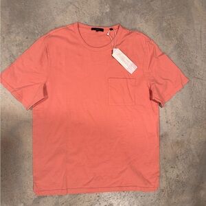 Vince Men's Short Sleeve Coral Orange Tee